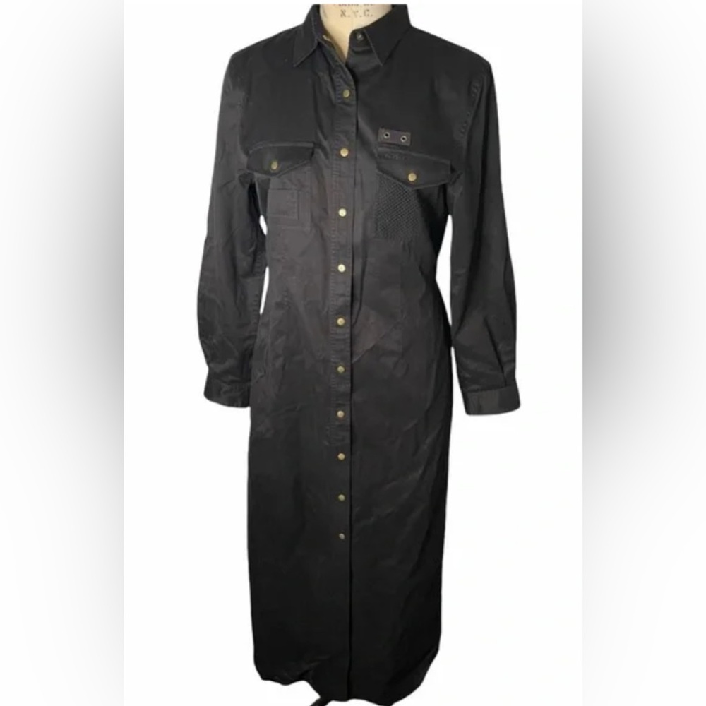 Black Button-Up Maxi Dress